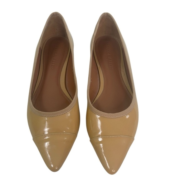Rebecca Allen The Skim Pointy Toe Patent Leather Flats Size 6.5 Ballet Nude Tan - Picture 9 of 13